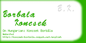 borbala koncsek business card